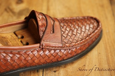 Joseph Cheaney Venise hellbraun geflochtenes Leder Schuhe Halbschuhe Herren UK 10 US 11 F