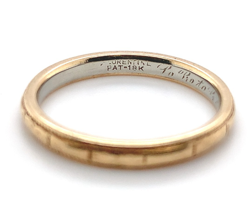 18k Yellow Gold Wedding Band Ring Dated 1931 Size 5.75 Jewelry (#J7279) - Picture 4 of 11