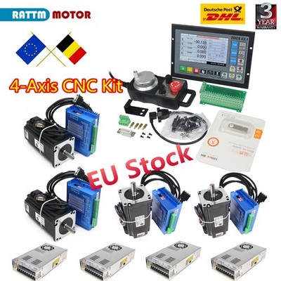 4 Axis NEMA34 12N.m Servo Motor Closed Loop Driver DDCSV3.1 CNC Controller MPG