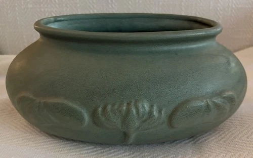 Haeger Oval Green Glaze Vase 1999 VTG