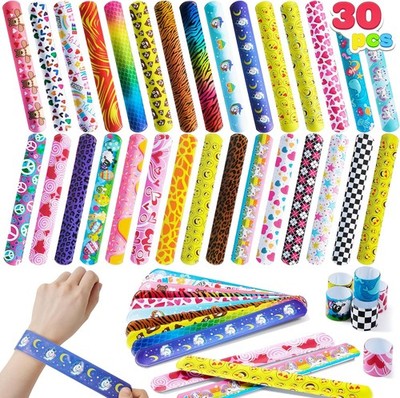 JOYIN 30er Slap Armbänder bunt Kinder Party Mitgebsel Geburtstag Mädchen Junge