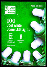 Home Accents Holiday 100 Ct. LED COOL WHITE Dome Lights SHIPPING INCLUDED