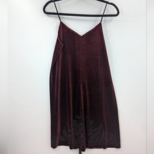 NWT BLANK NYC Dress Womens Medium Med M Red Velvet Spaghetti Strap Velvet