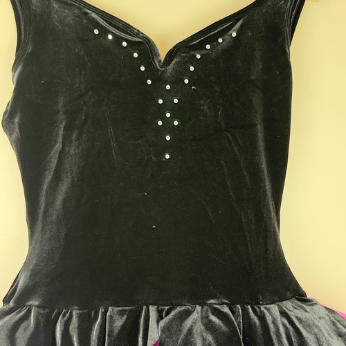 Disfraz de Baile Curtain Call Para Mujer Talla ALA Negro Terciopelo Fucsia Tul Falda - Imagen 4 de 15