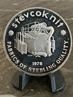 1978 Engelhard Stevcoknit 1oz .990 Fine Silver  1000 Mintage