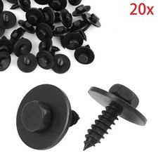 20x Car Screws 4 x 19mm Self Tapping Tapper Screw Washer for BMW Hex Head 8mm