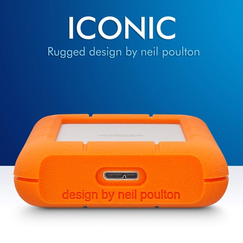 LaCie Rugged USB-C 5TB Portable External Hard Drive Drop Shock Dust Rain Resi... - Picture 7 of 8