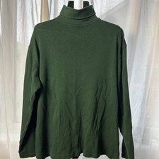 James Pringle Green Size L Turtle/Roll Neck, 100% Cotton sports/ golf 
