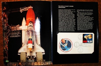 STS-8 CHALLENGER FLIGHT COVER - FLOWN IN SPACE MULTI CANCEL 1983 IN FOLDER