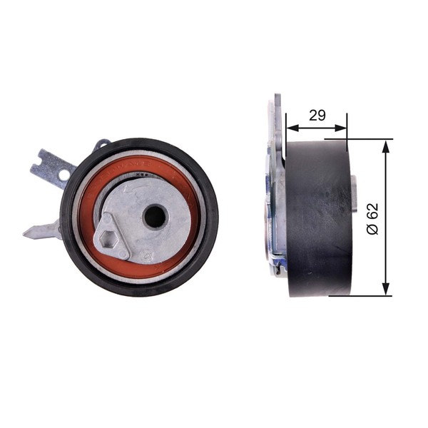 Spannrolle Zahnriemen Powergrip™ Gates T43218 FüR Chrysler Jeep Nitro Kk Dodge 3-image