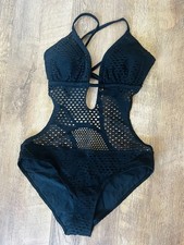 Women’s Stunning BNWT H&M One Piece Black Bikini/Costume Size 16