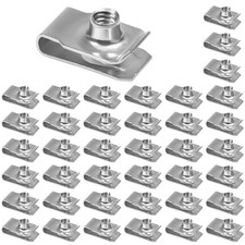 50 Pair 1/4-20 U-Style Clip-On Nut Screw Kit Stainless Steel Extruded U-Nut