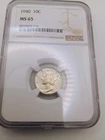 1940 Mercury Dime NGC MS65 10C
