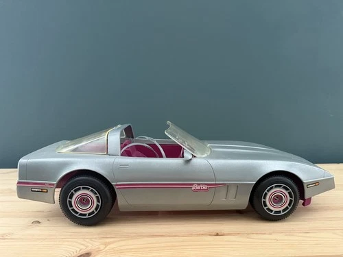 Vintage Barbie Corvette Car Silver Vette 1983 Mattel Complete w/o Box