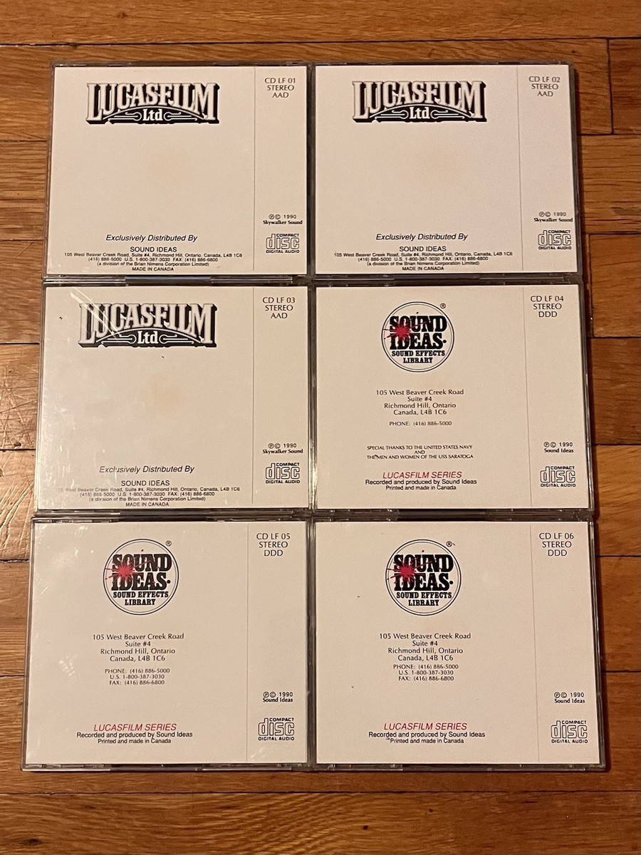 VINTAGE Official Lucasfilm Sound Effects Library CD Set 1990 | eBay