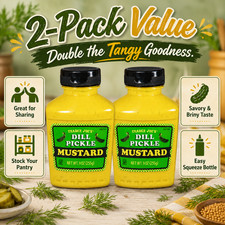 Lot de 2 moutarde cornichon à l'aneth Trader Joe's 9 oz