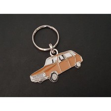 Renault 6 profile keychain, TL GTL (orange-beige)