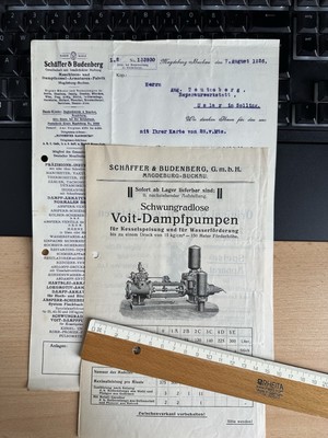 Brief, Rechnung Schäffer und Budenberg Buckau, Magdeburg Prospekt 