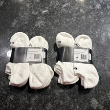 Lot Of 2 Packs Of 6 Nike Men's Everyday Cushioned No Show Socks Medium 6-8 Shoe