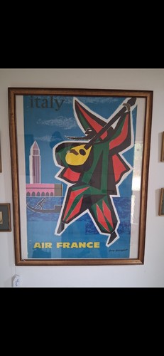 Air France Original 1963 Airport Poster 'ITALY' - Picture 2 of 2
