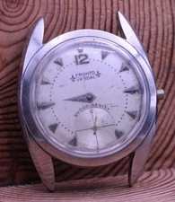 RARE PRONTO VERDAL TYPE TOUR DE FRANCE VINTAGE MEN'S WRIST WATCH 17j (JH)