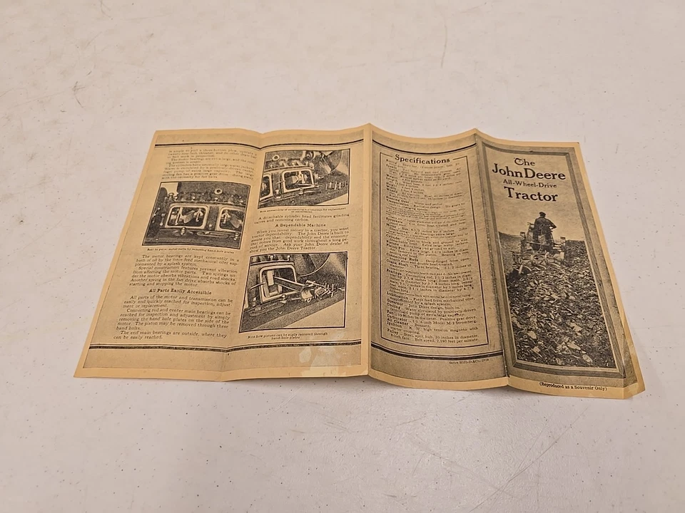 Vintage Reproduction John Deere 12-24 All Wheel Drive Tractor Sales Brochure - Image 4 of 4