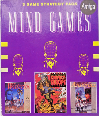 COMMODORE AMIGA -- MIND GAMES: WATERLOO, CONFLICT EUROPE, AUSTERLIT (BEAU JOLLY)