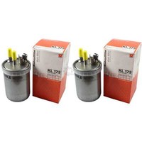 2X Mahle / Knecht Kraftstofffilter KL 173 Fuel Filter