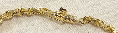 VINTAGE 14k Solid Yellow Gold Michael Anthony MA 2mm Thick 8” Bracelet Jewelry - Picture 4 of 6