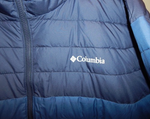 Columbia Powder Lite Men's Jacket / Coat Size XXL Navy Blue Omni Heat - Picture 2 of 5