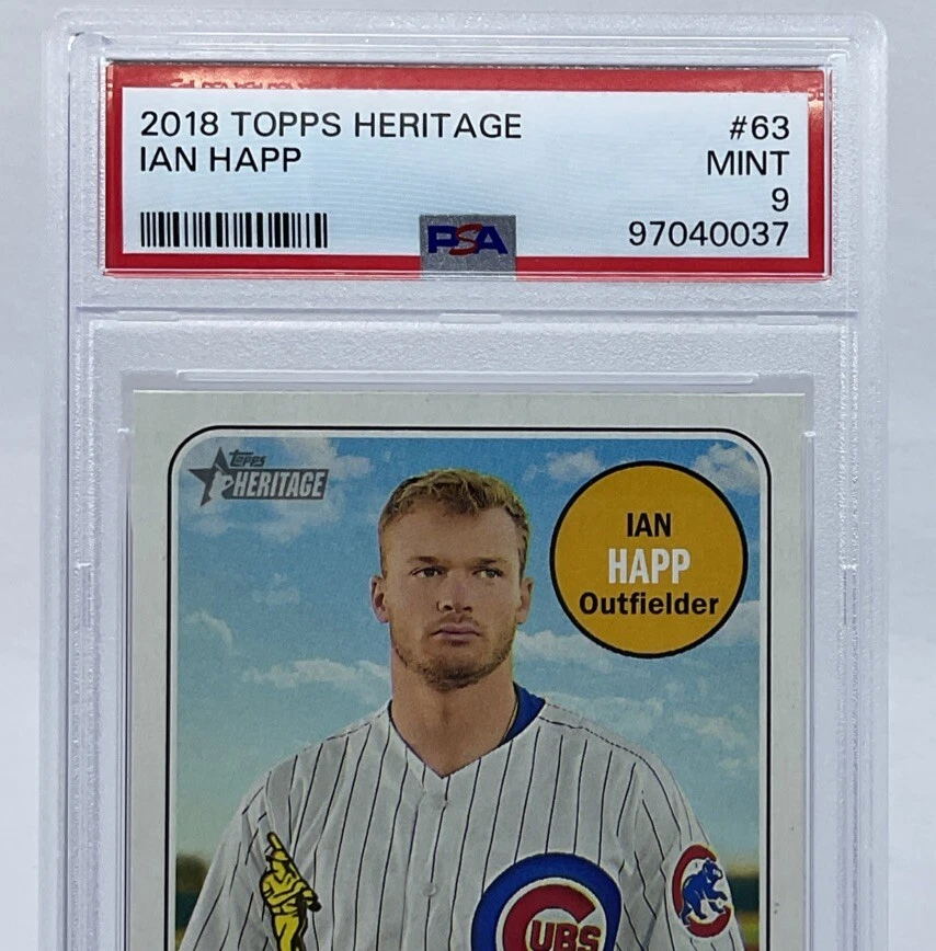Ian Happ PSA 9 - 2018 Topps Heritage -Cubs All-Star - Three Gold Gloves- Happer - Image 2 of 4