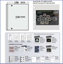 1 Safe 880 Coin Sheets Compact 150X230mm German EURO Blister Since 2015