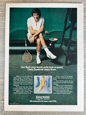 Interwoven Rod Laver Tennis Esquire Socks Clark Graebner 1973 Vintage Print Ad