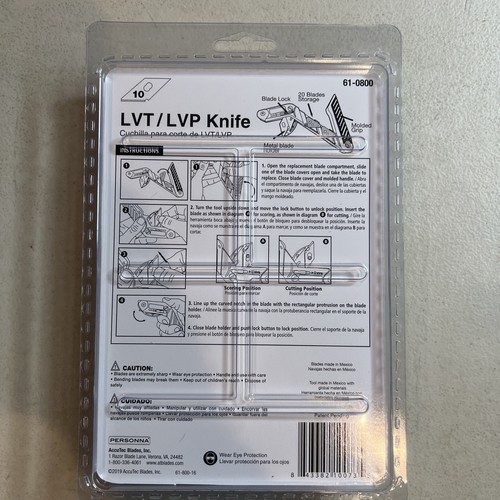 PERSONNA FLOORING LVT/LVP KNIFE WITH 10 FREE BLADES 61-0800 NEW-- - Picture 3 of 4