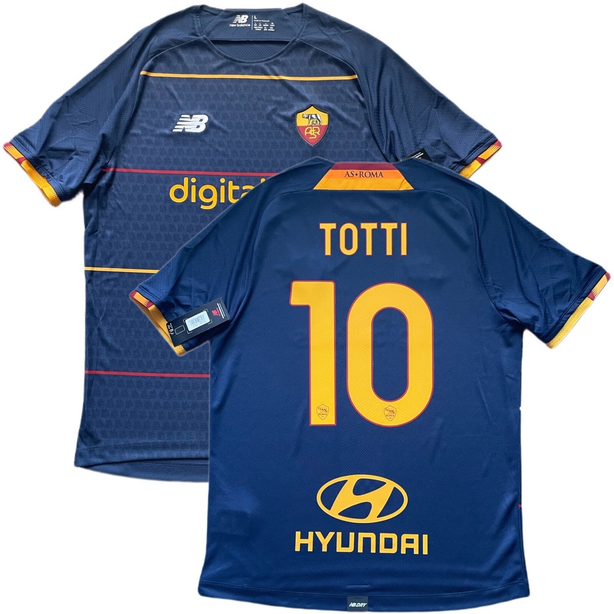 2021/22 AS Roma Fourth Jersey #10 Totti Large New Balance