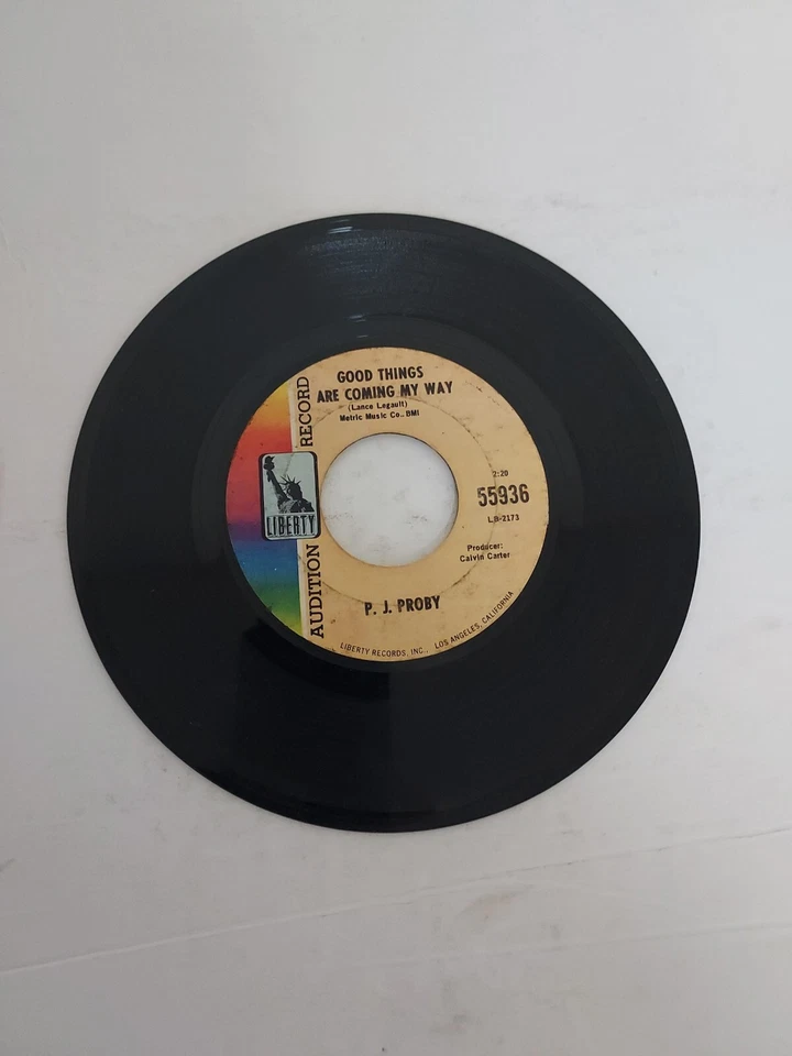 45 RPM Vinyl Record P.J.Proby Niki Hoeky VG - Image 3 of 4
