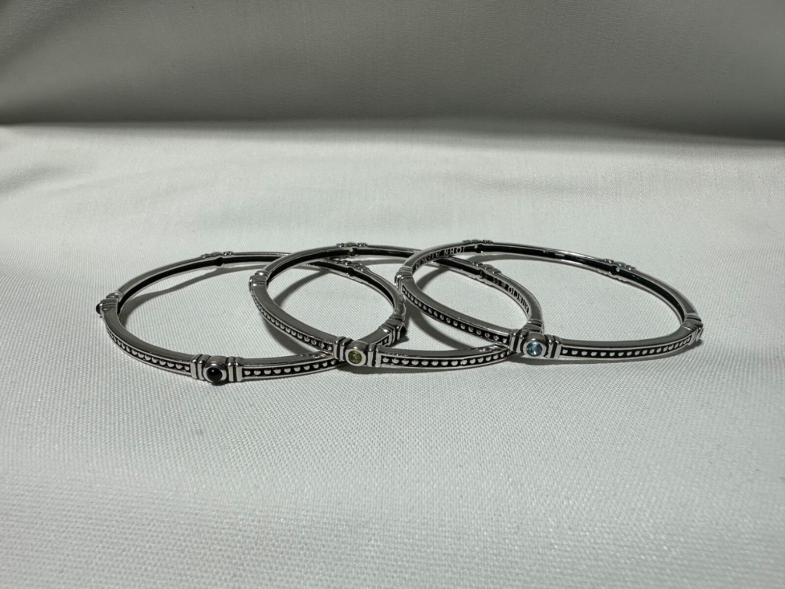 Bracelets John Atencio. 3 stackable multicolored … - image 1