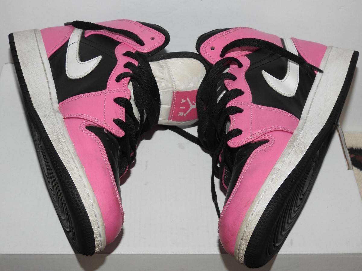 靴 NIKE GIRLS JORDAN 1 RETRO HI GS 23cm Nike Girl's Jordan 1 Mid GS Arctic Pink Black White 555112