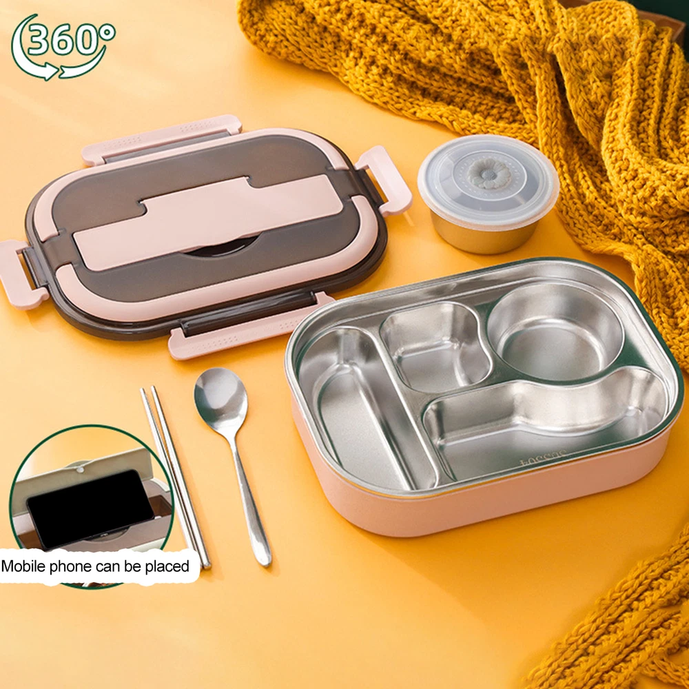 Bento Box Leak-proof Food-holder Adults Hot Lunch Box Compact