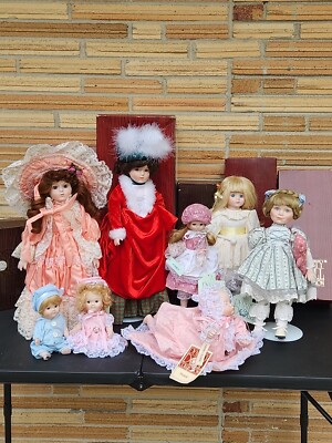 Dynasty Porcelain Doll Collection Lot Of