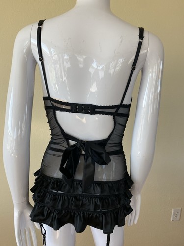 Victoria’s Secret Sexy Little Things Satin Babydoll Basque Dress 34B New Tags - Picture 2 of 7