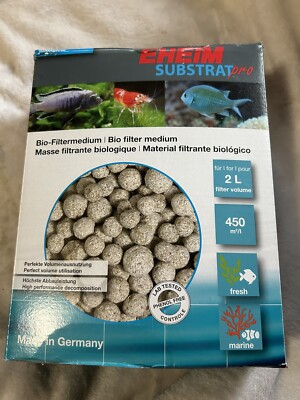 Eheim Substrate Pro. Biological Filter Media. Volume 2 L. Brand New.