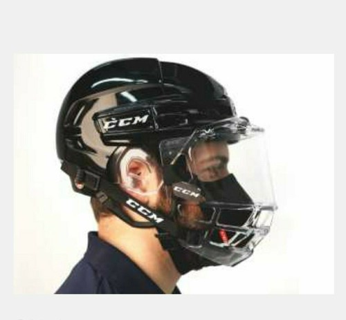 CCM Game On Player Face Mask! FV1 Cage Splash Guard Spit Shield Hockey Ice - 第 7/7 張圖片