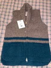 Nwt Filson Women’s Blanket Stripe Le 165 Hand Knit In Canada Wool Vest Size L