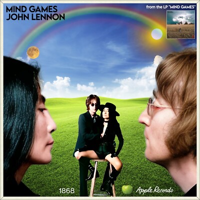 7'' JOHN LENNON ex BEATLES Mind Games / Meat City APPLE Made USA 1973 like NEW!