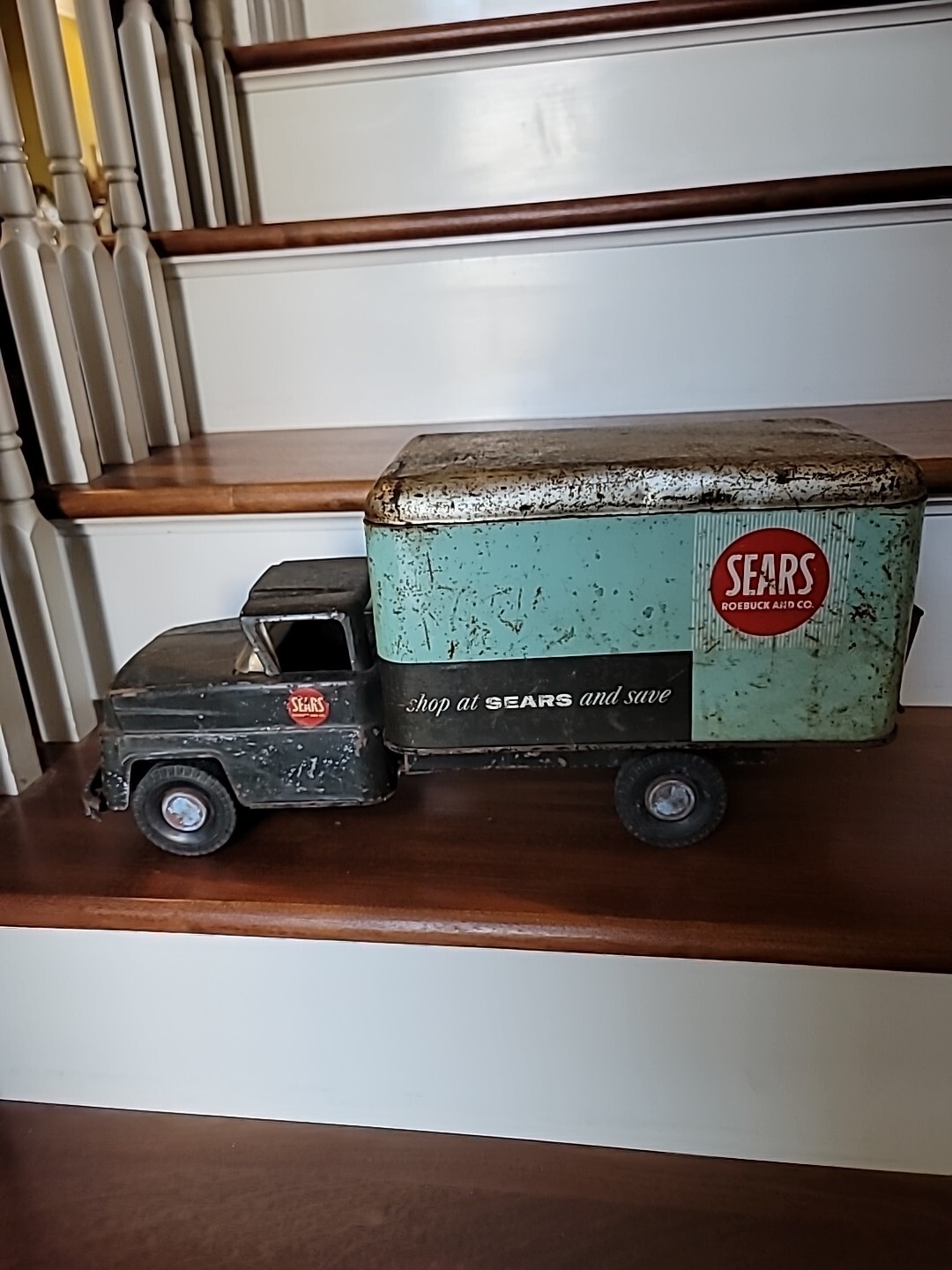 Vintage RARE Marx Toy Truck Sears Roebuck Delivery Van Pressed Steel 19