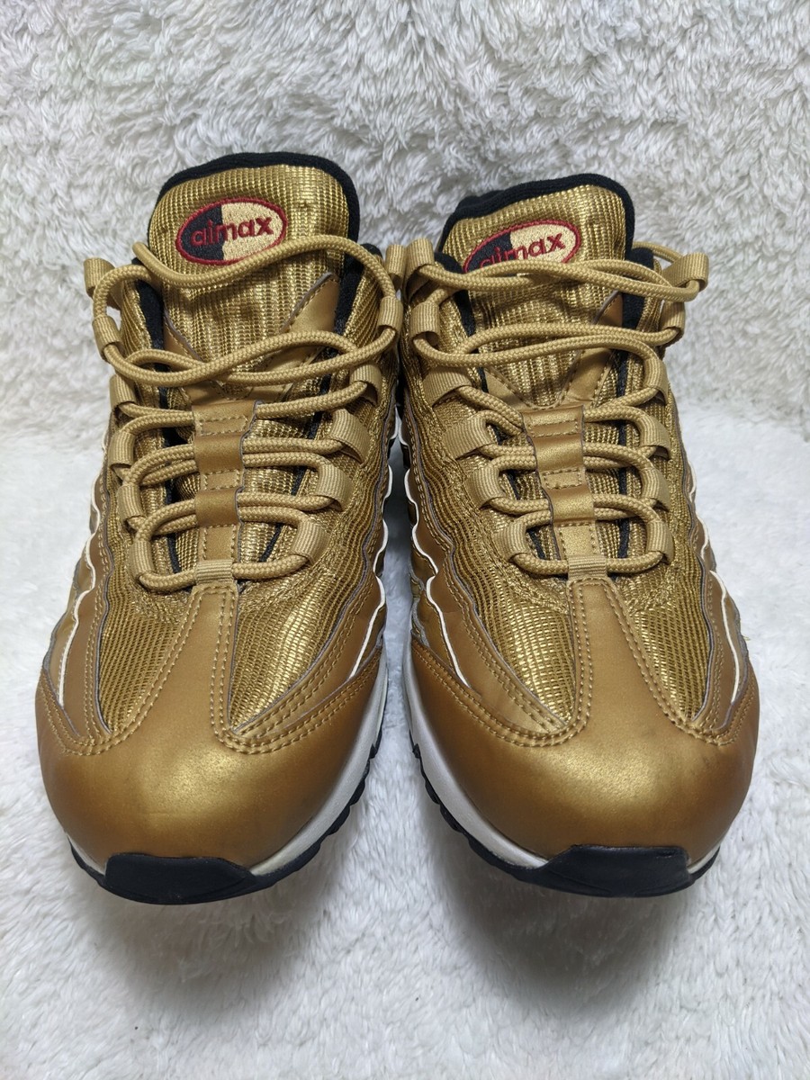 🔥 Nike Air Max 95 QS 2017 Metallic Gold 918359-700 Size 9.5