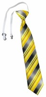 Tigertie Security Sicherheits Krawatte Gelb Gold Silber Anthrazit Grau Gestreift