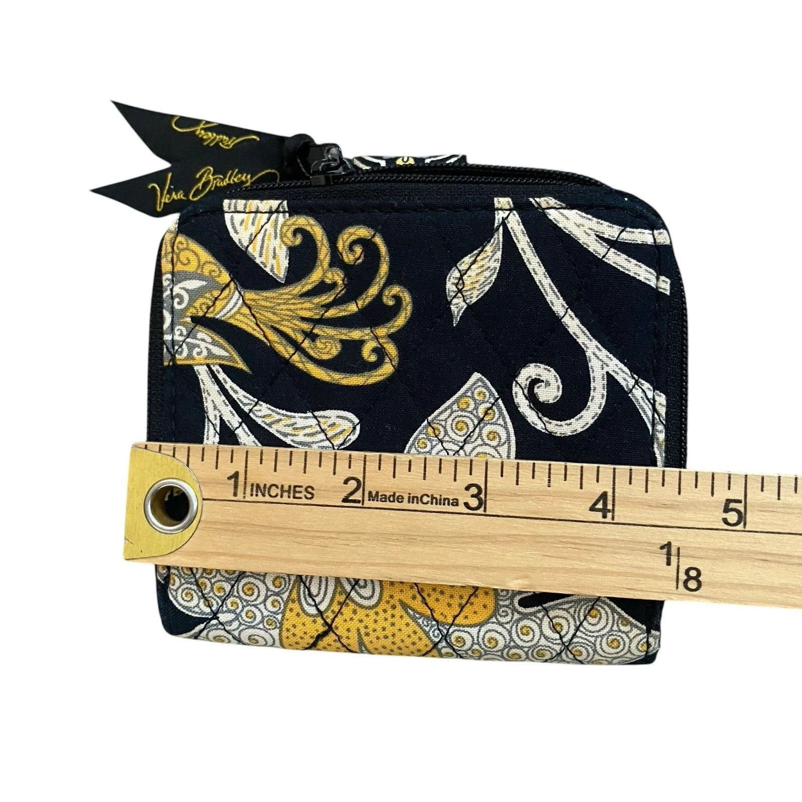 Borsa a tracolla Vera Bradley Hipster nera floreale tracolla regolabile