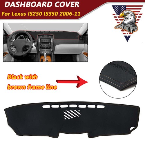 For Lexus IS250 IS350 2006-2011 Leather Car DashMat Dash Cover Dashboard Mat Pad